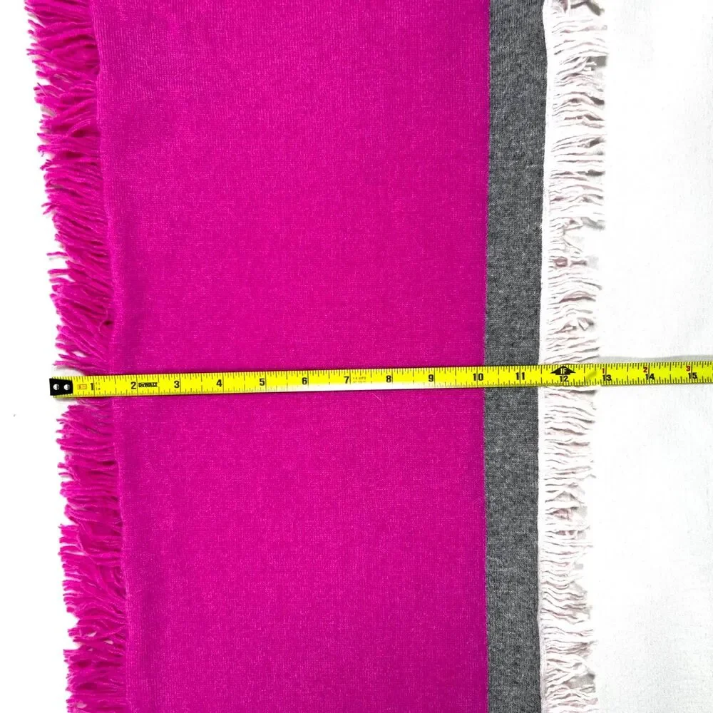 Mcculleys 100% Pure Cashmere Fringe Scarf MultiColor Old Money Luxury